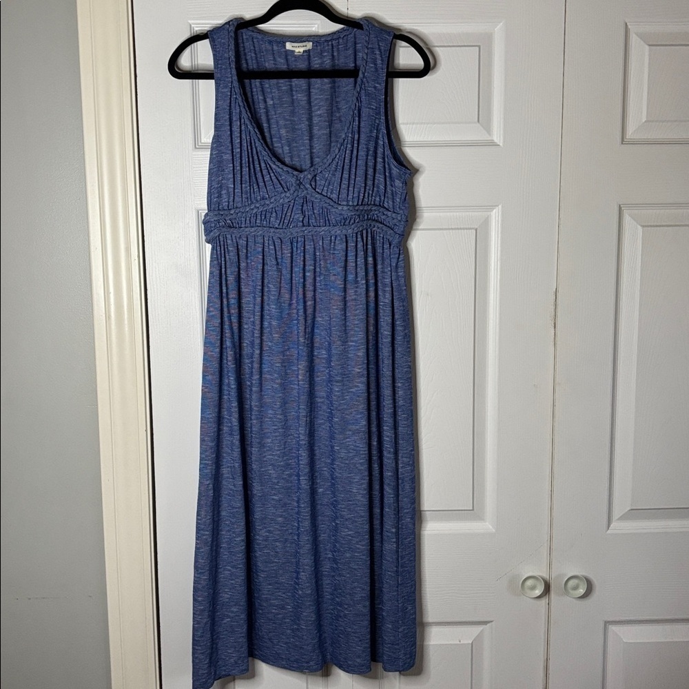 5/$20 BUNDLE TO SAVE - MAX STUDIO Blue Braided Top Lightweight Dress Size XS